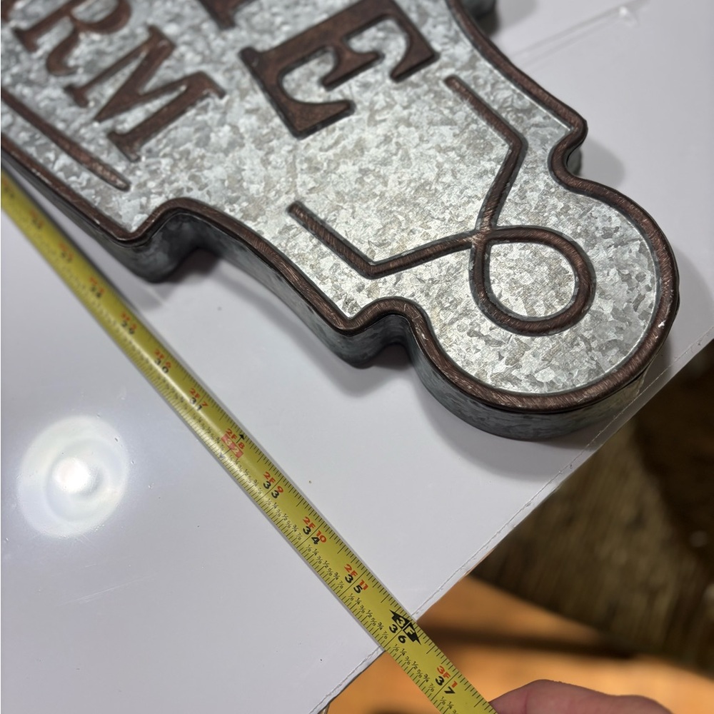 galvanized metal "Welcome to the Farm" sign wall welcome - Picture 10 of 10